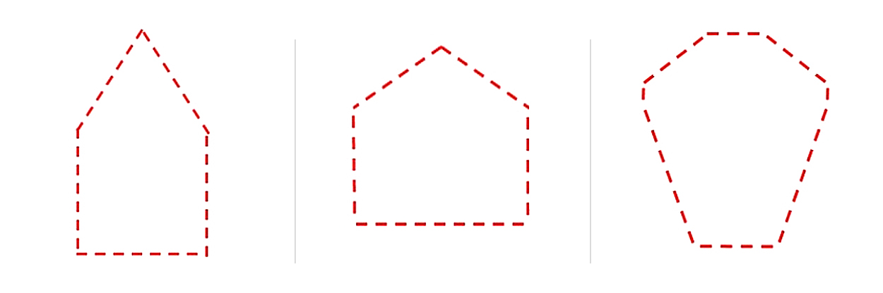 Identify the basic shape of your house.