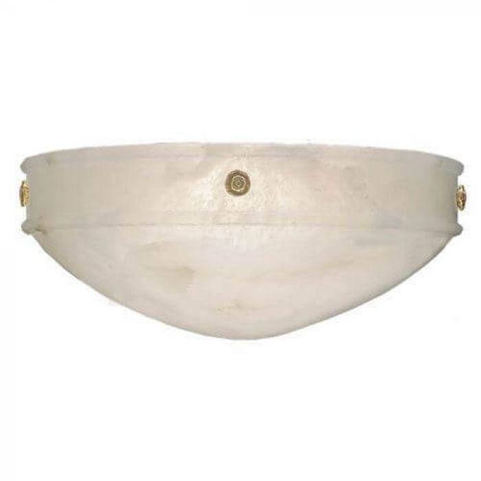 Tuscany™ 16 in. Wide Ornate Rosettes Alabaster Wall Sconce