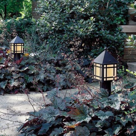 Bungalow™ Lantern 6 in. Wide Exterior Path Light Line Voltage