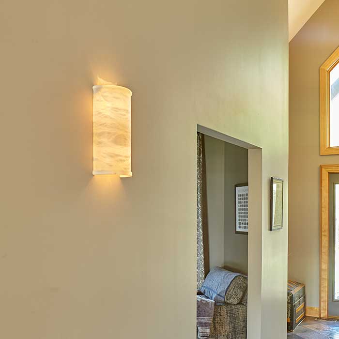 Volterra™ 15 in. High Alabaster Wall Sconce