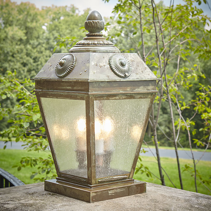 French Country™ Lantern 11 in. Wide Exterior Pier Light