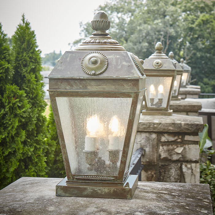 French Country™ Lantern 11 in. Wide Exterior Pier Light