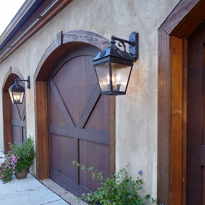 French Country Lantern™ 11 in. Wide Scrolled Drop Exterior French Country Wall Sconce