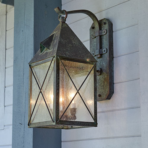 Lancaster Lantern 8 in. Wide Scrolled Hook Exterior Wall Light