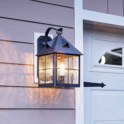 Stonehaven Lantern™ 12 in. Wide Scrolled Hook Exterior Wall Light