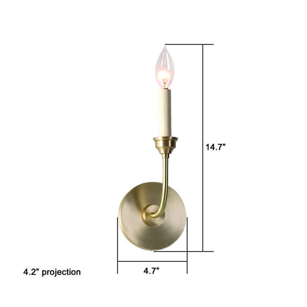 Celeste One Light Modern Sconce with electric candle