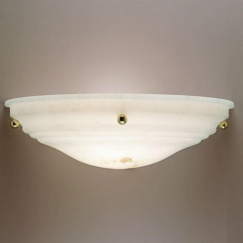 Hampton™ 18 in. Wide Ball Finials Alabaster Wall Sconce