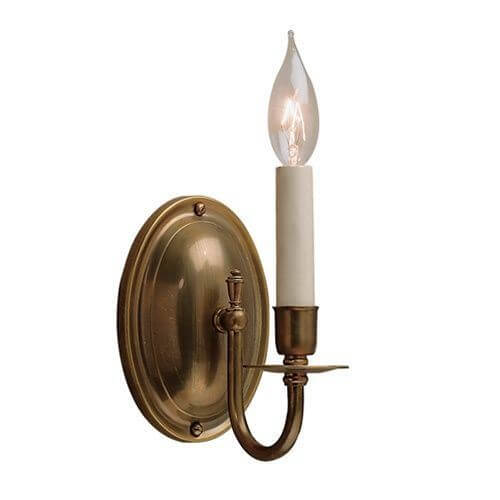 Glendale™ One Light Curved Arm Sconce with electric candle