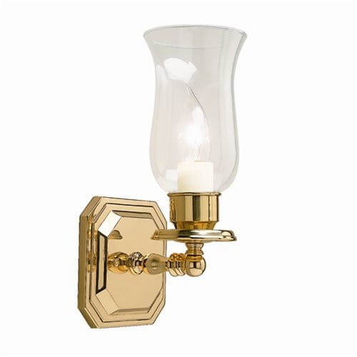 Richmond™ One Light Straight Arm Sconce with hurricane shade holder