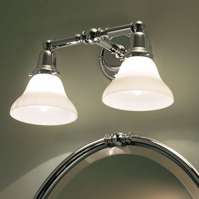 Carlton™ Two Light Straight Arm Sconce with 2-1/4 in. shade holders