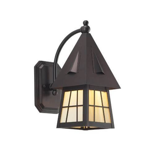 European Country Lantern™ 6 in. Wide Curved Arm Exterior Wall Light