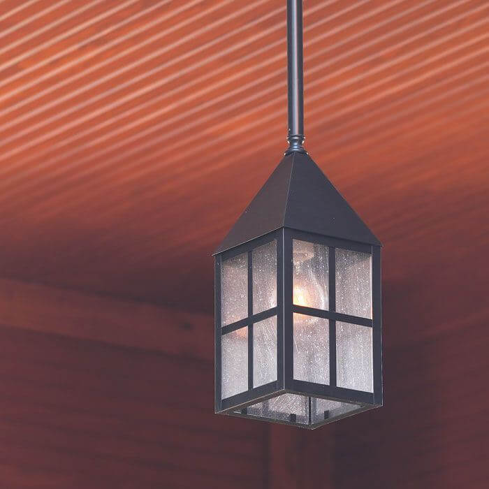 Carriage™ Lantern 7 in. Wide Solid Stem Exterior Pendant Light