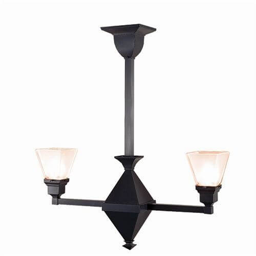 Golden Gate™ Two Light Chandelier with 2-1/4 in. shade holders up