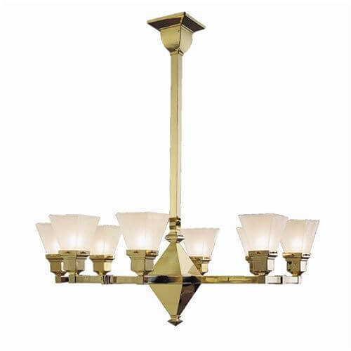 Golden Gate™ Eight Light Chandelier with 2-1/4 in. shade holders up