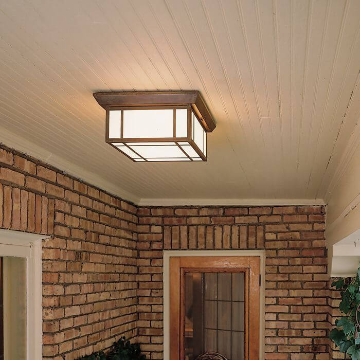 Hillside™ Lantern 16 in. Wide Semi Flush Exterior Ceiling Light