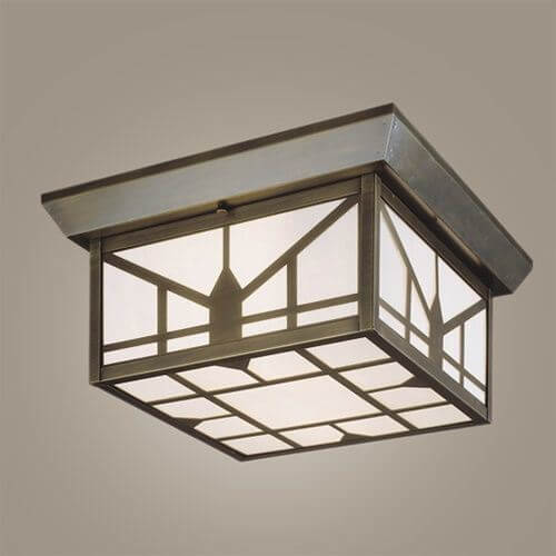 Sunrise Lantern™ 12 in. Wide Semi Flush Exterior Ceiling Light