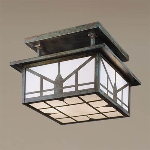 Sunrise Lantern™ 12 in. Wide Semi Flush Ceiling Fixture