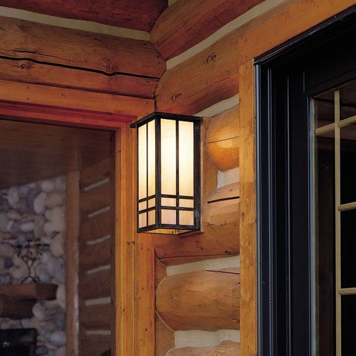 Studio™ Lantern 8 in. Wide Flush Exterior Wall Light with Roof
