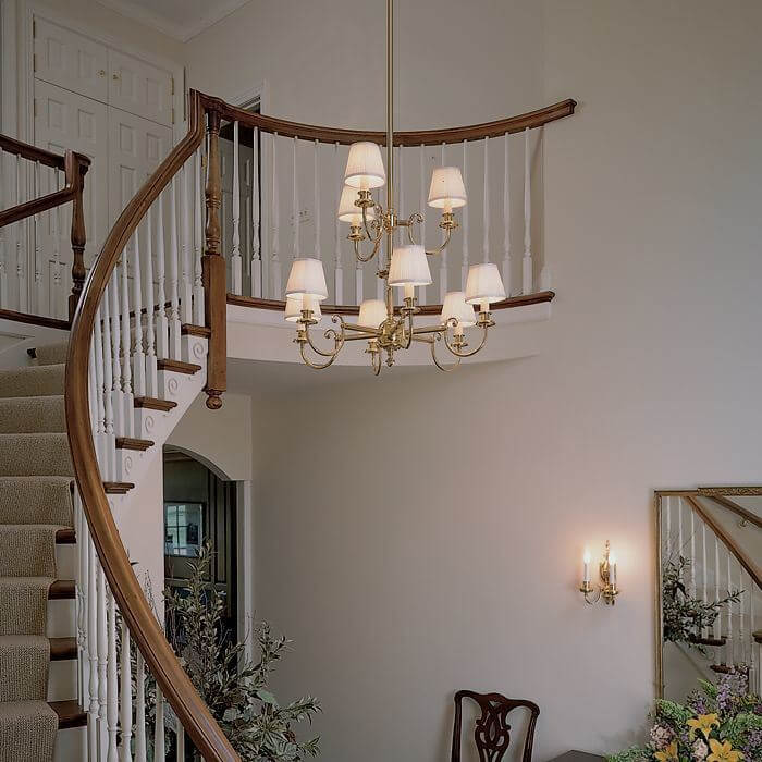 Provence™ Nine Light Two Tier Chandelier with electric candles