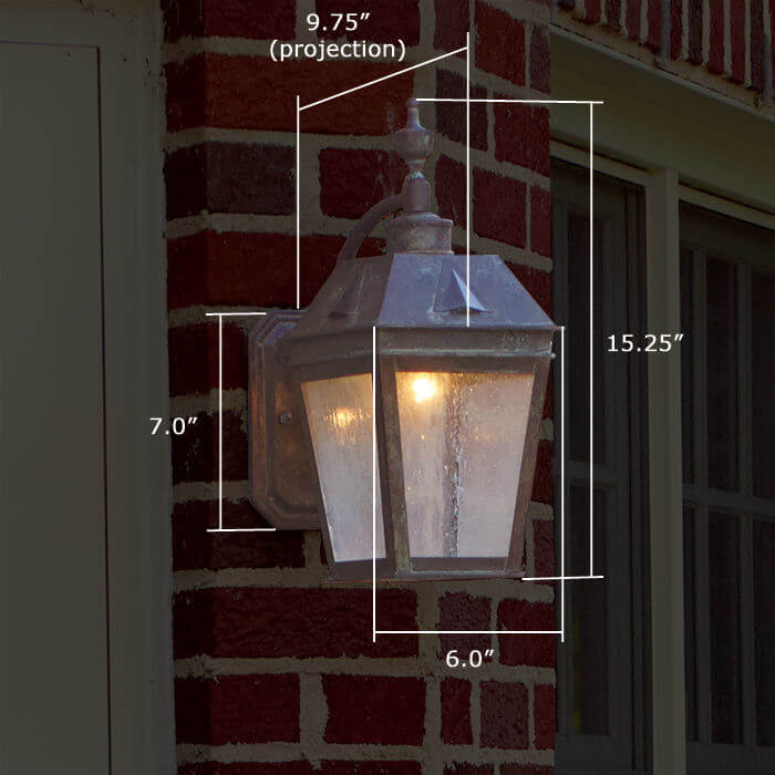 Georgian Lantern™ 6 in. Exterior Wall Light