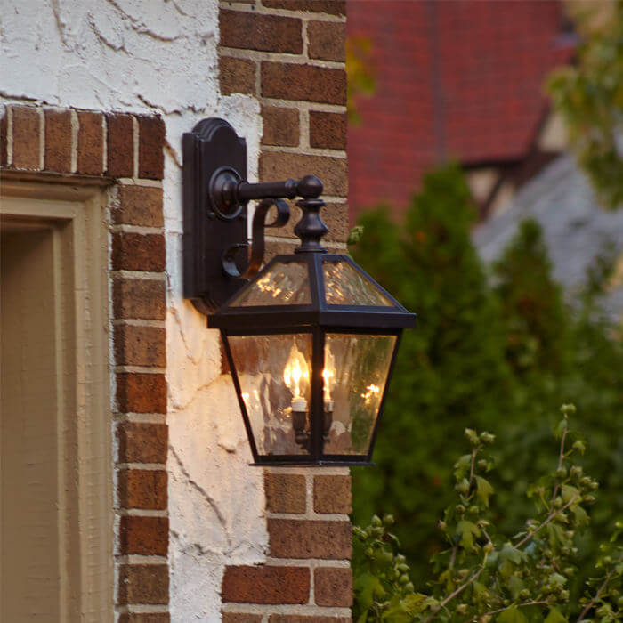 London™ Lantern 8 in. Wide Scrolled Drop Exterior Wall Light
