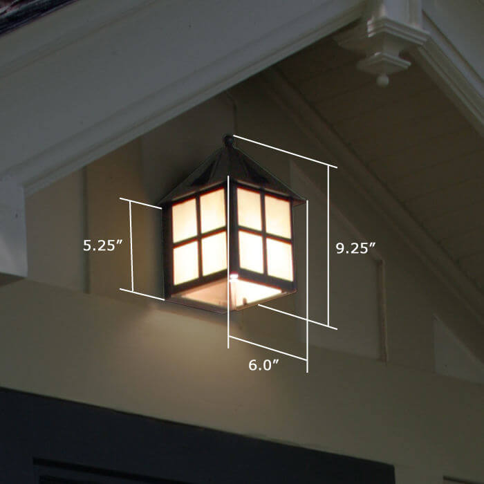 Cottage™ Lantern 6 in. Wide Flush Exterior Wall Light