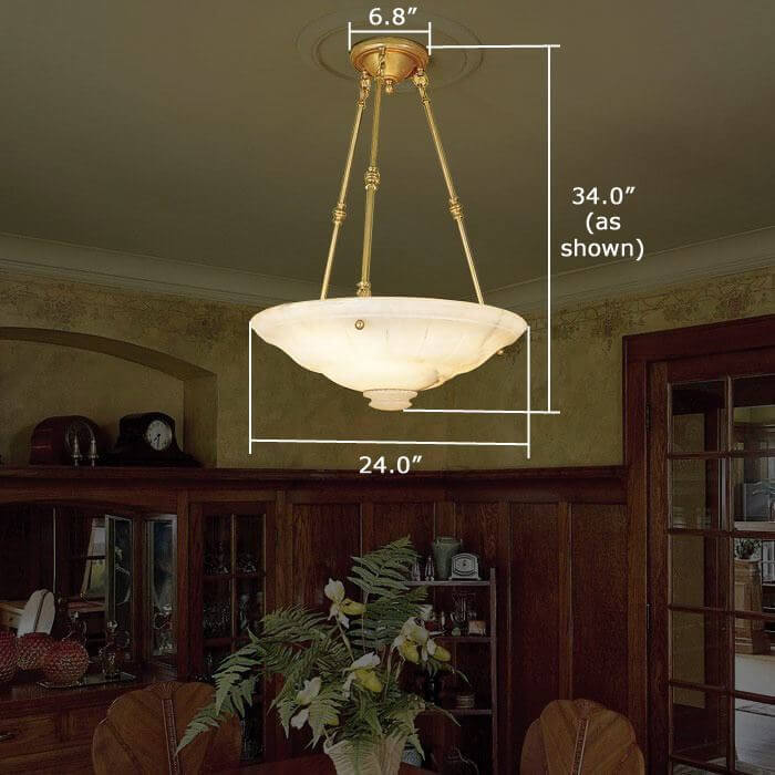 Ionian™ 24 in. Traditional Alabaster Pendant Light