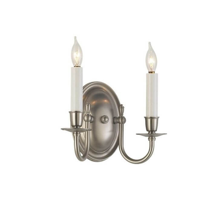Glendale™ Two Light Curved Arm Sconce with electric candles
