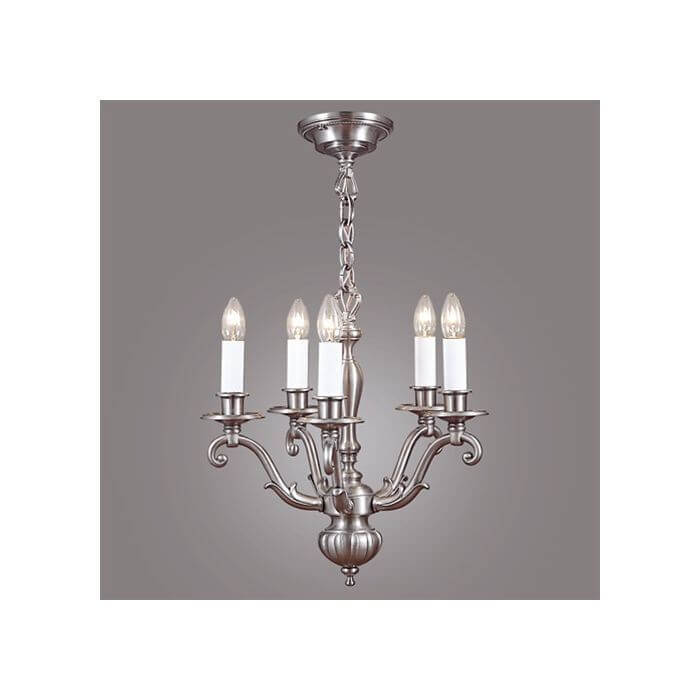 Canterbury™ Five Light Curved Arm Chandelier with electric candles