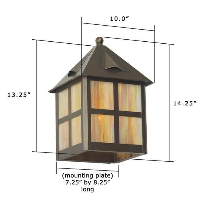 Cottage Lantern™ 10 in. Wide Flush Exterior Wall Light