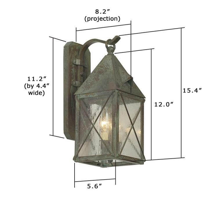 Lancaster™ Lantern 6 in. Wide Scrolled Hook Exterior Wall Light