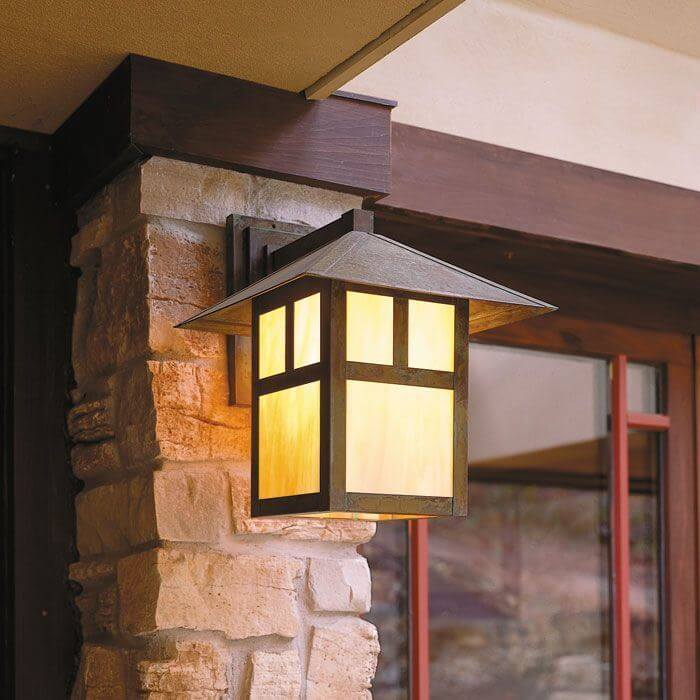 Pine Lake™ Lantern 12 in. Craftsman Style Exterior Wall Light