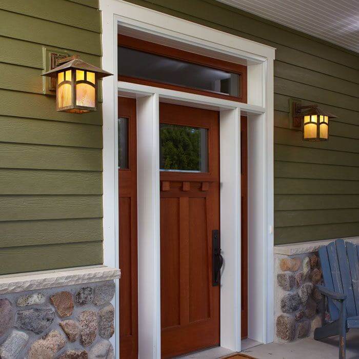 Pine Lake™ Lantern 12 in. Wide Straight Arm Exterior Wall Light