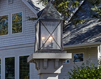 Lantern 8" Wide Exterior Pier Light