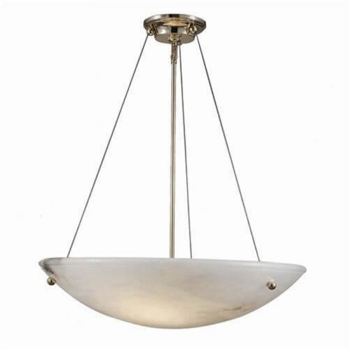 Empire™ 24 in. Diam Cable-Hung Alabaster Pendant