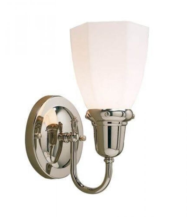 Retro™ One Light Curved Arm Sconce with 2-1/4 in. shade holder