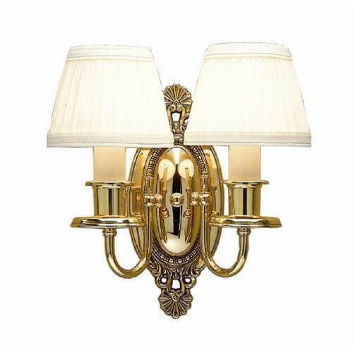 Newport™ Two Light Curved Arm Sconce with electric candles
