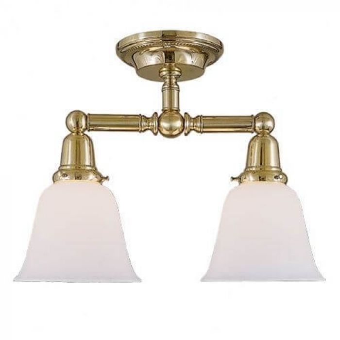 Carlton™ Two Light Flush Ceiling Fixture with 2-1/4 in. shade holders