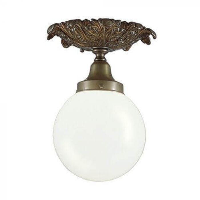 Newberry™ Exterior One Light Semi Flush Ceiling Fixture with 3-1/4 in. shade holder