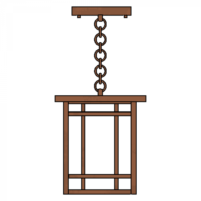 Chicago Lantern 6 in. Wide Chain Hung Exterior Pendant Light