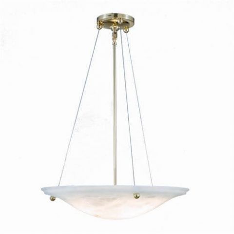 Navarra™ 24 in. Diam Cable-Hung Alabaster Pendant