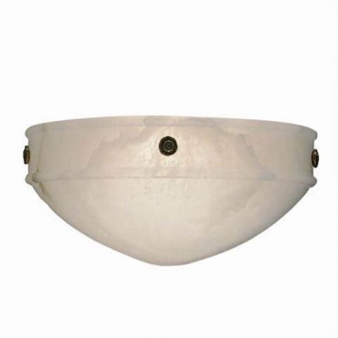Tuscany Sconce™ 12 in. Wide Ornate Rosettes Alabaster Wall Sconce