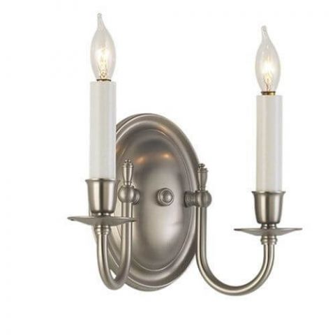 Glendale™ Two Light Curved Arm Sconce with electric candles