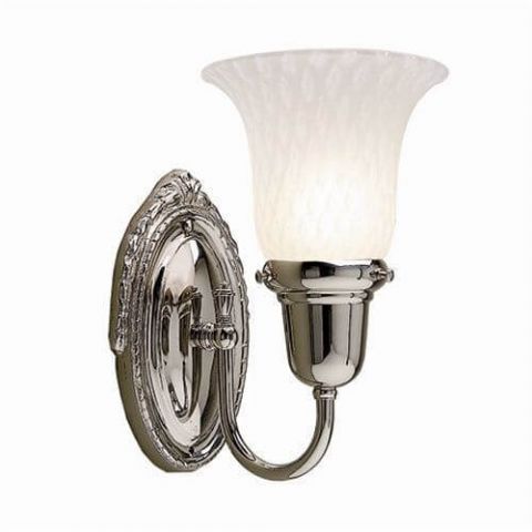 Sheraton™ One Light Curved Arm Sconce with 2-1/4 in. shade holder