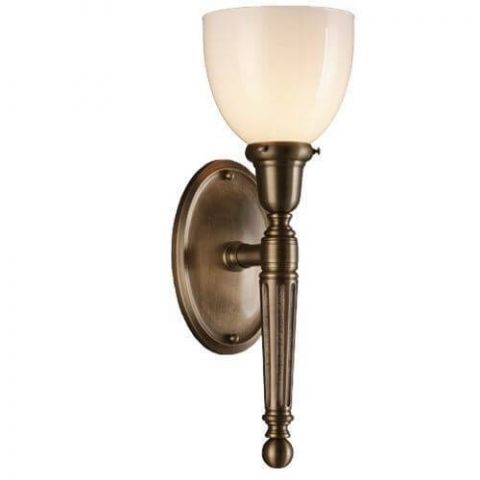 Oval Torch One Light Straight Arm Sconce with 2-1/4 in. shade holder