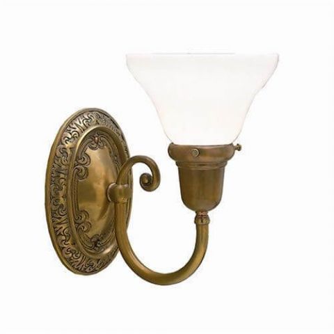 Cotswold Manor™ One Light Curved Arm Sconce with 2-1/4 in. shade holder