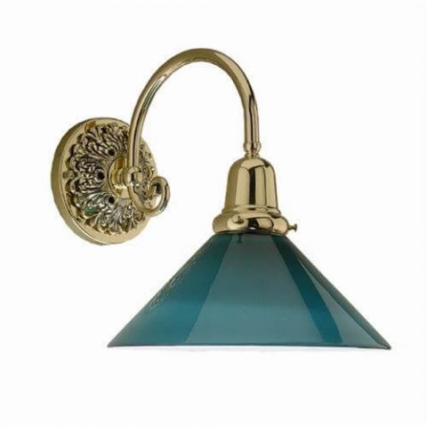 Provence™ One Light Large Curved Arm Sconce with 2-1/4 in. shade holder