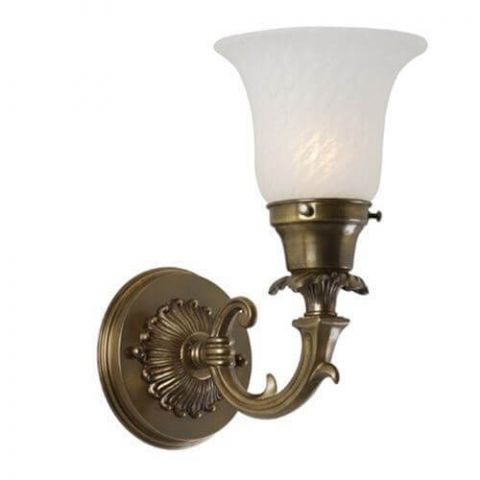 Saint Tropez™ One Light Curved Arm Sconce with 2-1/4 in. shade holder