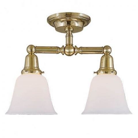 Carlton™ Two Light Flush Ceiling Fixture with 2-1/4 in. shade holders