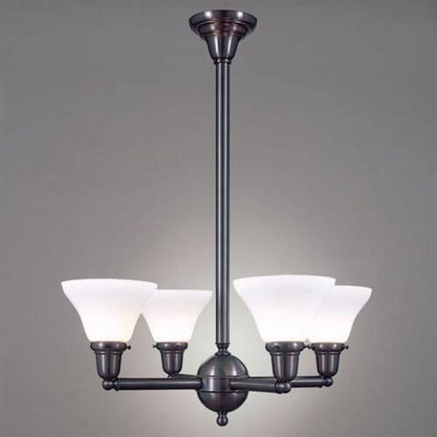Shoreland™ Four Light Chandelier with 2-1/4 in. shade holders up